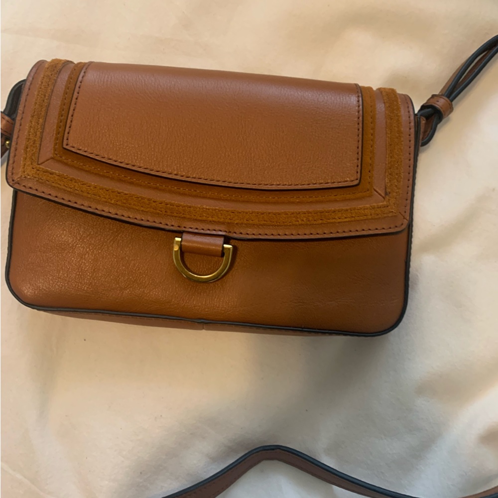 Fossil Brown Leather Crossbody Bag
